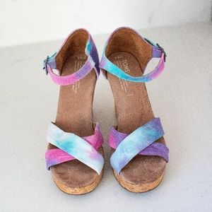 Toms Tie-Dye Wedge Heels
